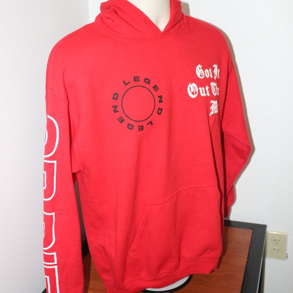 rue 21 Red Men's Hoodie Skeleton Hand - Size M