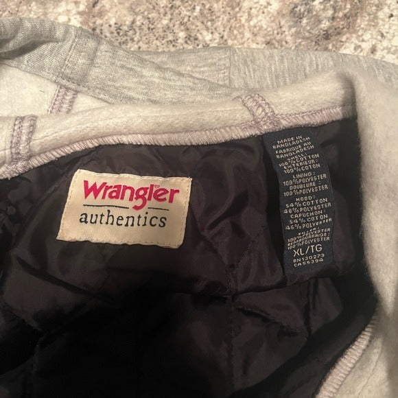 Wrangler authentic grey grey checkered design quilted lined jacket - Size XL