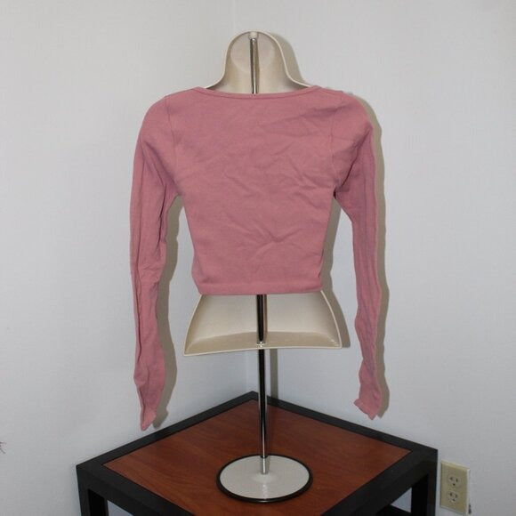 Aeropostale Long Sleeve Neck Crop Top - Size M