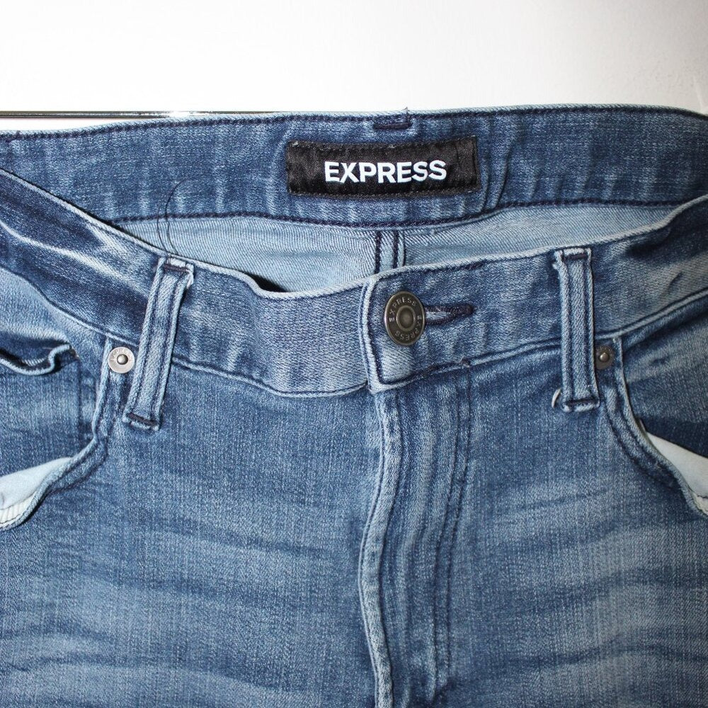 Express 4-Way Stretch Slim Jeans - Size 36x30