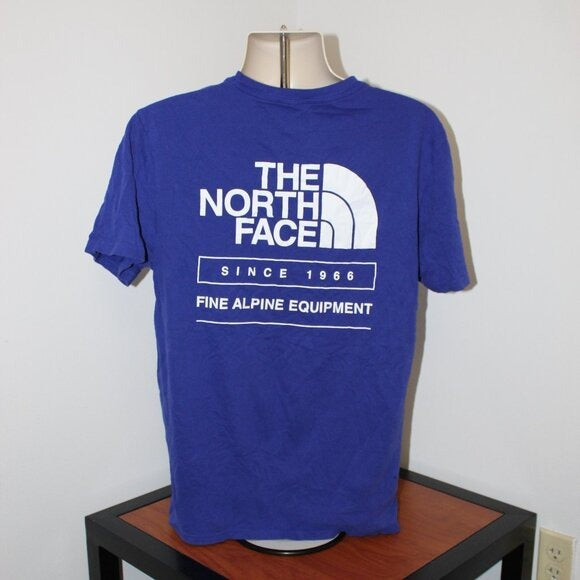 Blue North Face 'Since 1966 Fine Alpine Equipment T-Shirt - Size L/G