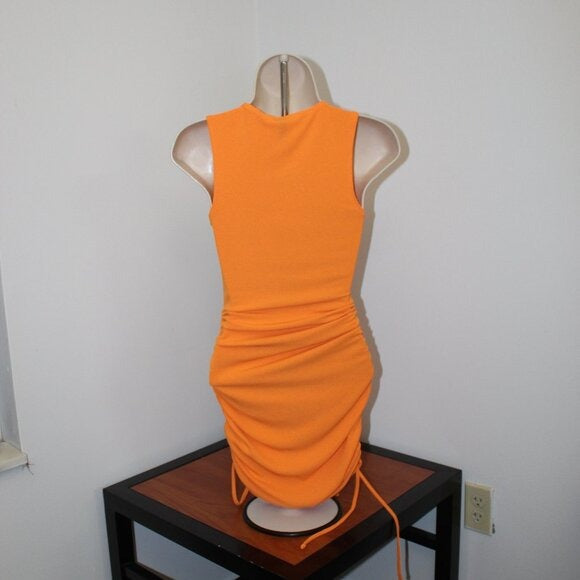 H&M Divided Ribbed Jersey Dress With Gathers - Size XS