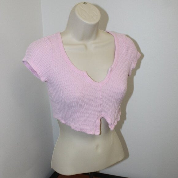 LA Hearts by PacSun Women's Pink Crop-Top - Size S
