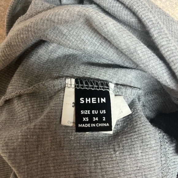 Shein Long Sleeve Round Neck Crop Top - Size XS