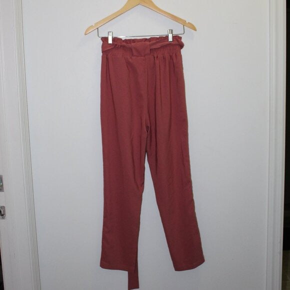 Grace Karin Cropped Paper Bag Waist Pants - Size S