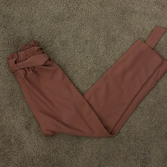 Grace Karin Cropped Paper Bag Waist Pants - Size S