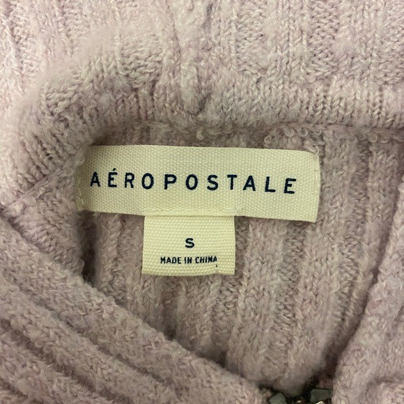 Aéropostale Pink Full-Zip Sweater - Size S
