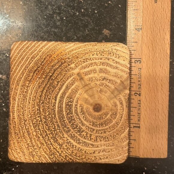 Hand-Burned & Sanded Wooden Coaster Set (4 Pieces) | Only 4 sets available!