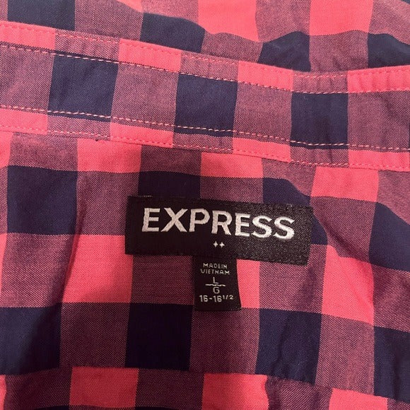 Express Short Sleeve Casual Button Up - Size L/G