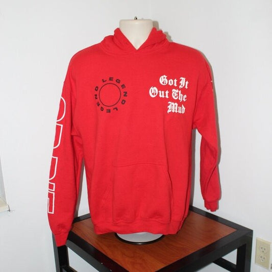 rue 21 Red Men's Hoodie Skeleton Hand - Size M