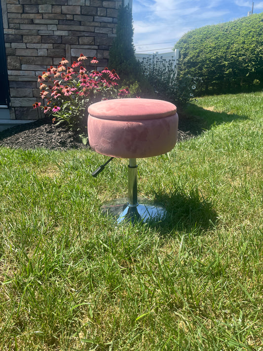 RUCKEN Adjustable Ottoman Stool Pink Vanity Stool Vanity Chair
