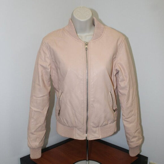 Ci Sono Faux Leather Bomber Jacket - Size S