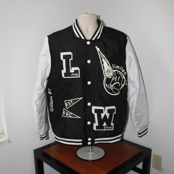 rue 21 Lonely World Varsity Jacket Coat - Size M