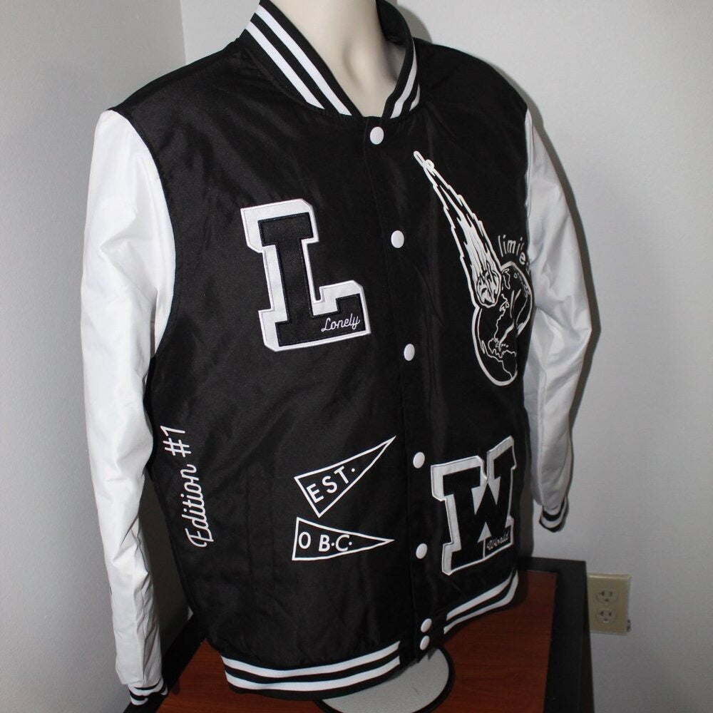 rue 21 Lonely World Varsity Jacket Coat - Size M