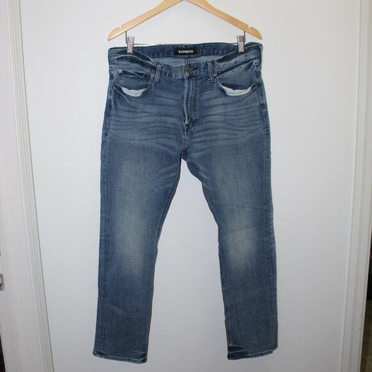 Express 4-Way Stretch Slim Jeans - Size 36x30