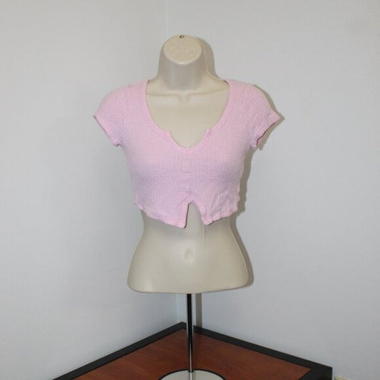 LA Hearts by PacSun Women's Pink Crop-Top - Size S