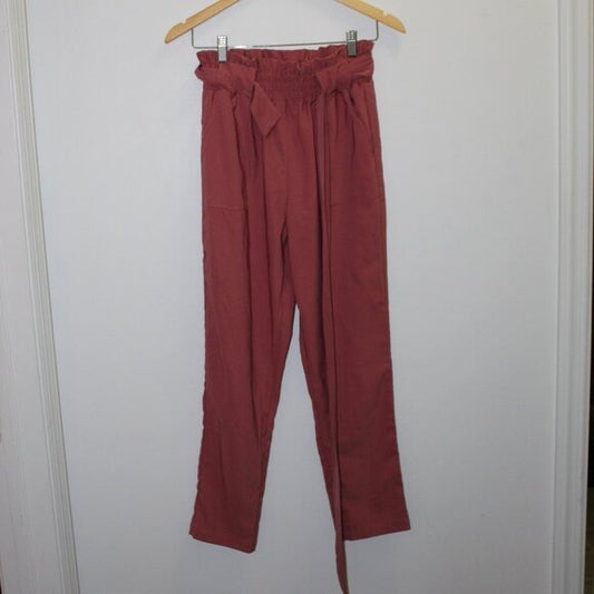 Grace Karin Cropped Paper Bag Waist Pants - Size S