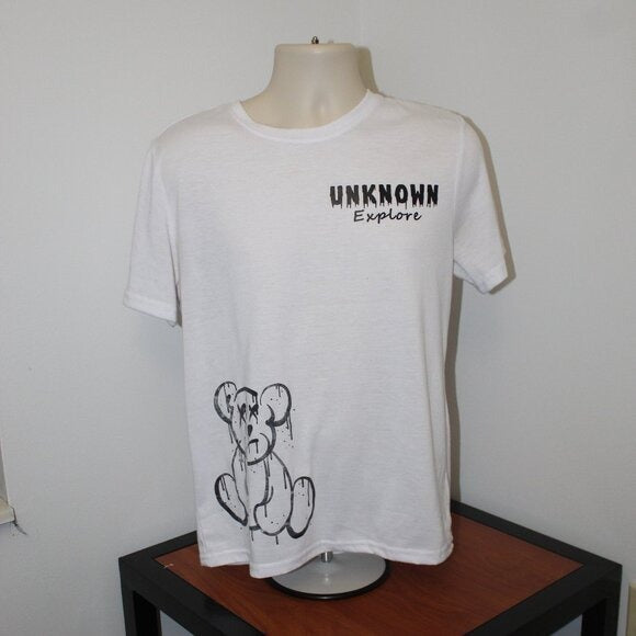 Manfinity Men Bear & Letter Graphic Tee - Size M