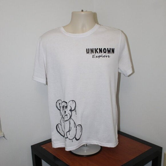 Manfinity Men Bear & Letter Graphic Tee - Size M